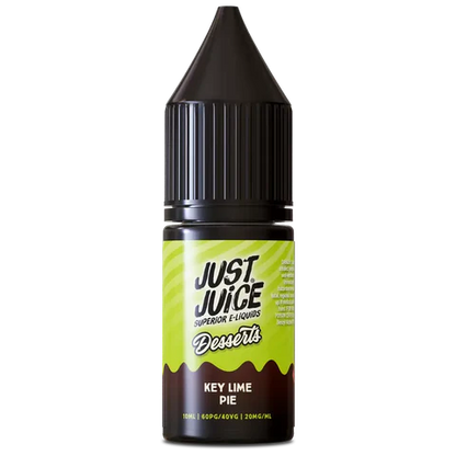 Just Juice Key Lime Pie e-liquid bottle on a white background