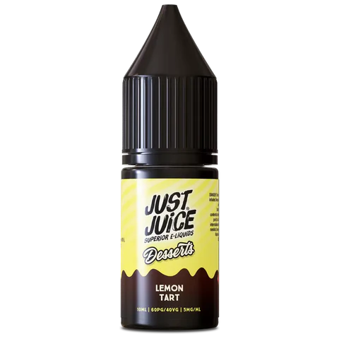 Just Juice Lemon Tart e-liquid bottle on a white background