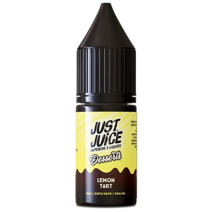 Just Juice Lemon Tart e-liquid bottle on a white background