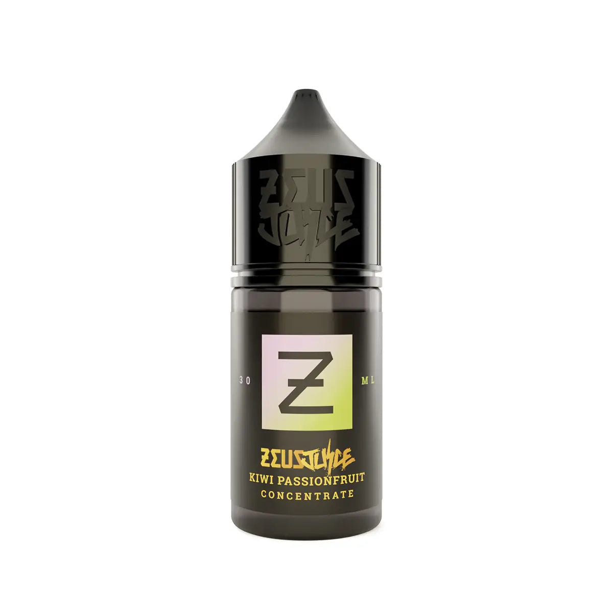 Zeus Kiwi Passionfruit concentrate bottle on a white background