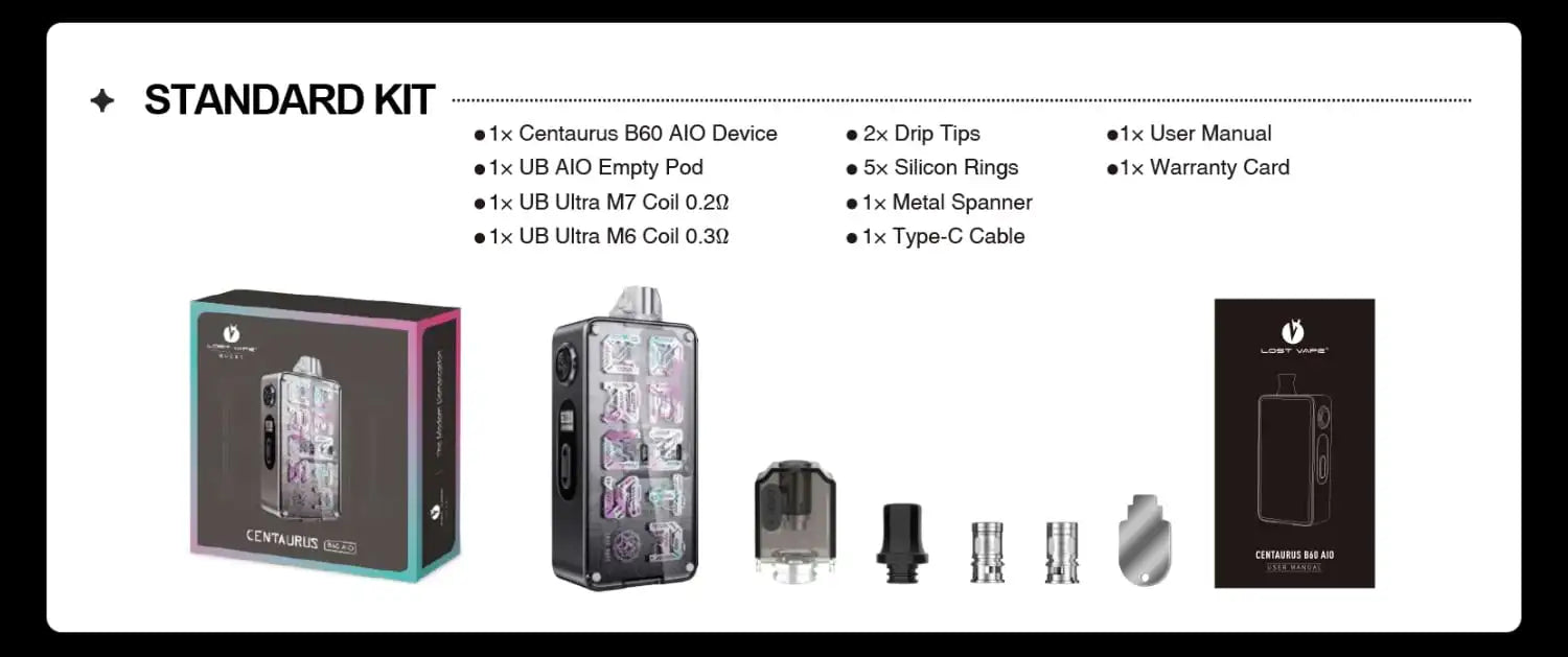 Lost Vape Centaurus B60 AIO | bearsvapes.co.uk - Bear's Vapes Lost Vape Centaurus B60 AIO | bearsvapes.co.uk - Bear's Vapes