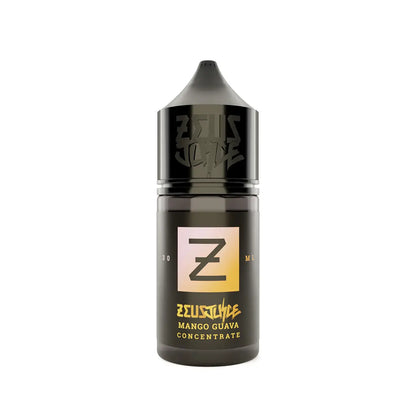 Zeus Mango Guava vape concentrate bottle on a white background
