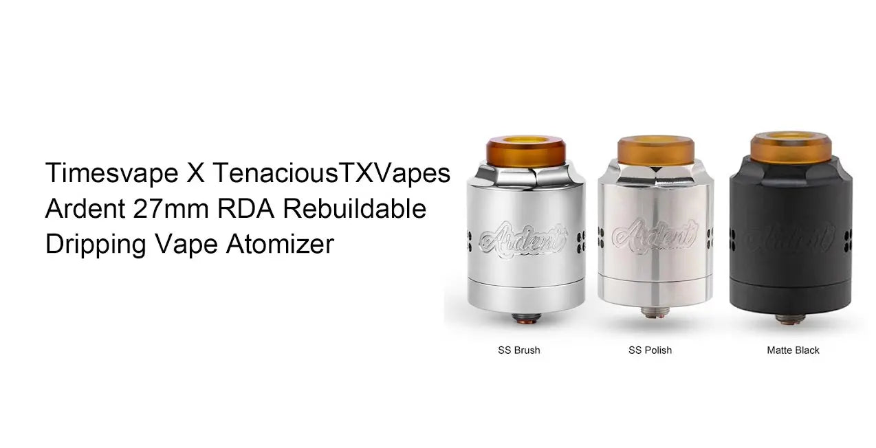 Timesvape Ardent RDA Advertising on a white background