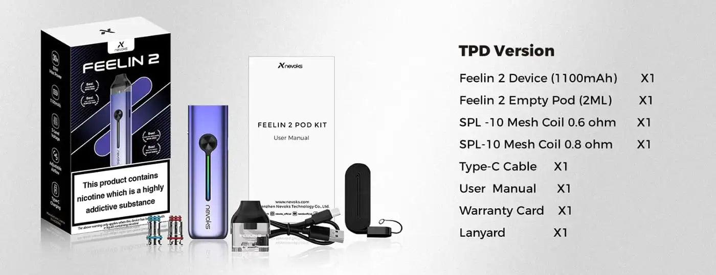 Nevoks Feelin 2 Pod Vape Kit - MTL & DTL Starter | bearsvapes.co.uk
