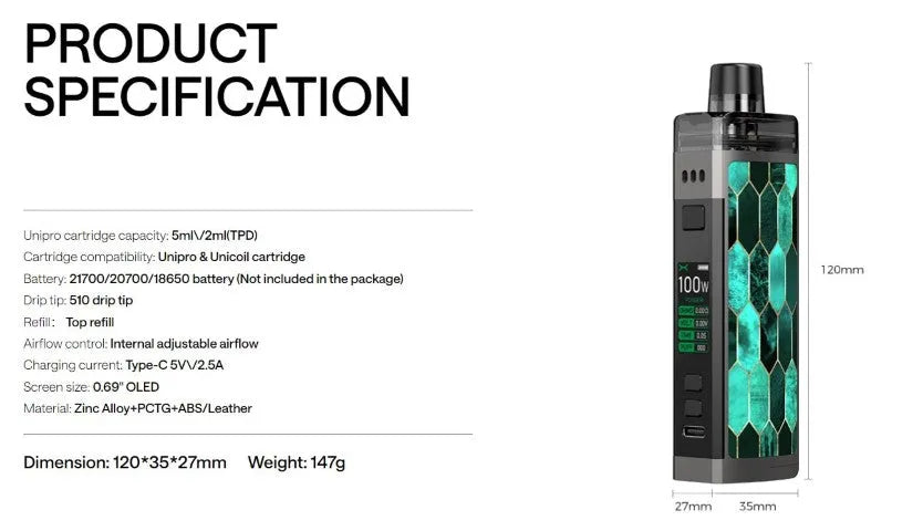 Oxva Velocity LE Pod Vape Kit | FREE 21700 Battery | bearsvapes.co.uk