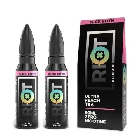 Riot Squad Black Ultra Peach Tea Shortfill 100ml | bearsvapes.co.uk