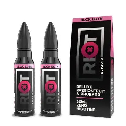 Riot Squad Deluxe Passionfruit and Rhubarb Shortfill 2 x 50ml