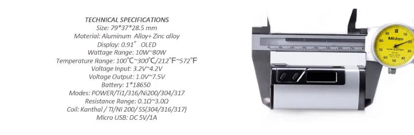 Sigelei Fuchai Mini 213 Box Mod Free 18650 Battery | bearsvapes.co.uk
