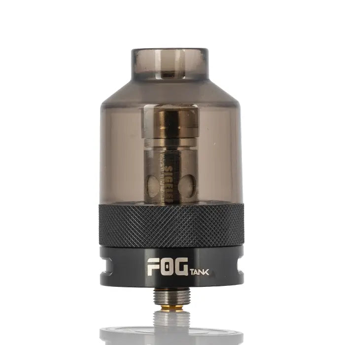 Black vape tank on a white background
