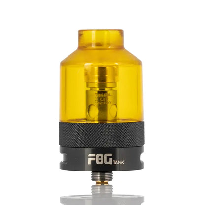 Yellow vape tank on a white background