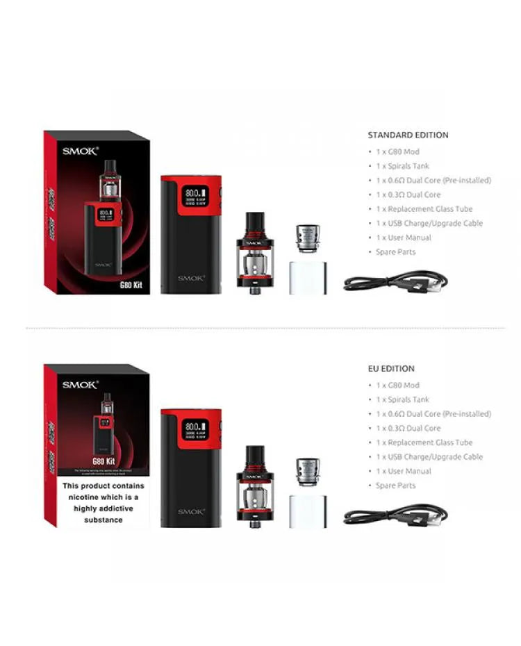 Smok G80 TC Vape Kit Free Battery | bearsvapes.co.uk