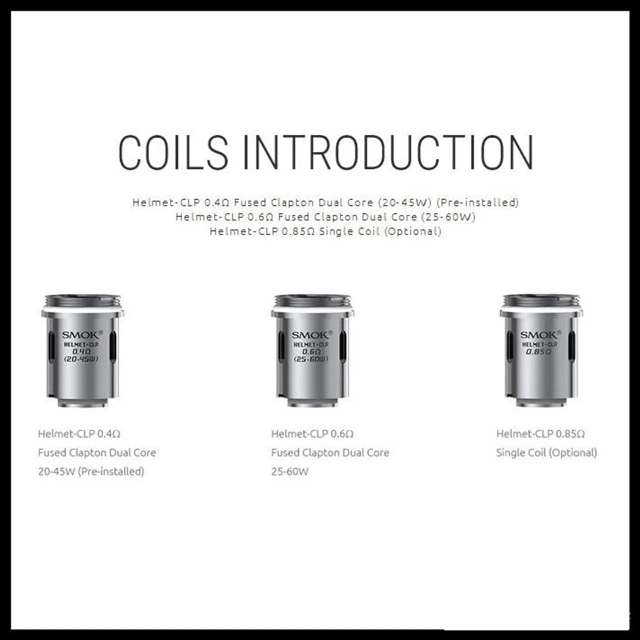 Smok Helmet CLP Replacement Coils 5pk | bearsvapes.co.uk