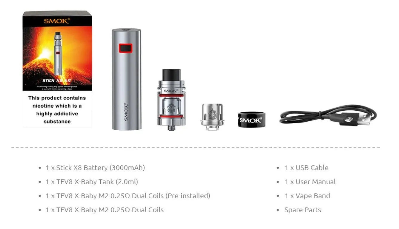 Smok Stick X8 Vape Kit | 3000mAh Vape Kit | bearsvapes.co.uk