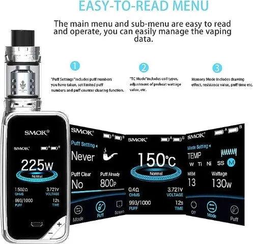 Smok X Priv Vape Kit 225W With TFV12 Prince Tank | bearsvapes.co.uk