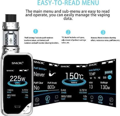 Smok X Priv Vape Kit 225W With TFV12 Prince Tank | bearsvapes.co.uk