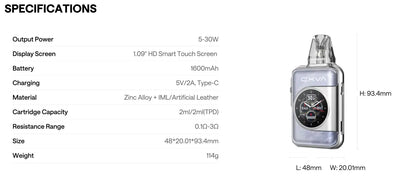 OXVA Xlim SQ Pro 2 Pod Kit - 1600mAh MTL & RDTL Kit | bearsvapes.co.uk
