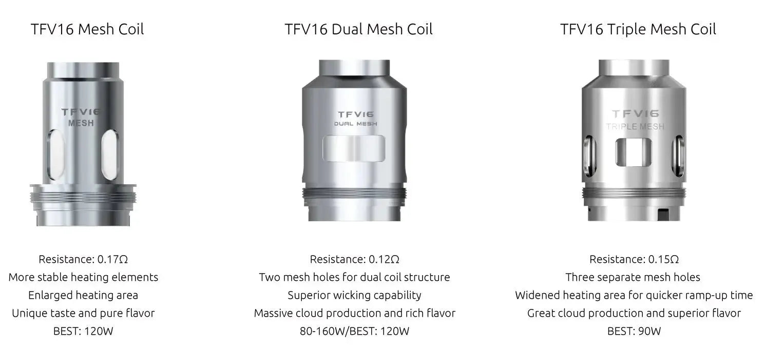 Smok TFV16 Coils 3pk - TFV16 Tank Replacement Coils | bearsvapes.co.uk