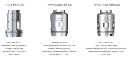 Smok TFV16 Coils 3pk - TFV16 Tank Replacement Coils | bearsvapes.co.uk