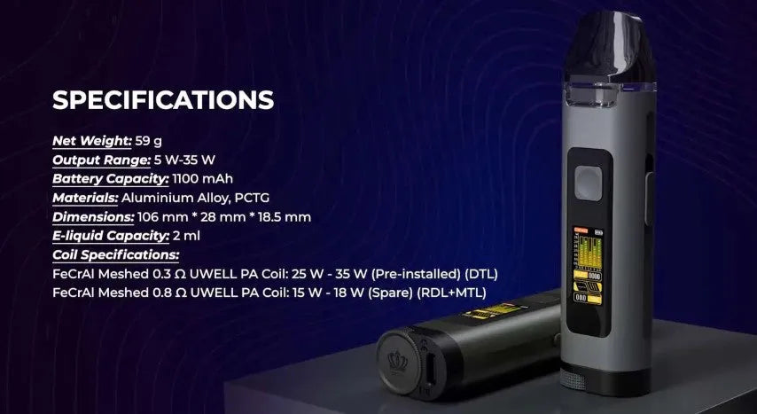 Uwell Crown D Pod Vape Kit DTL & RDTL Pod Kit  | bearsvapes.co.uk