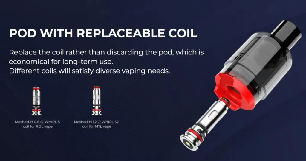 Uwell Whirl S2 Empty Pod Cartridges 2 Pack | bearsvapes.co.uk