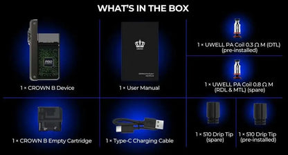 Uwell Crown B Pod Vape Kit | 50% OFF - ONLY £17.45  | bearsvapes.co.uk