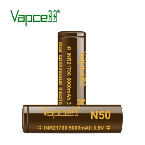 Vapcell N50 5000mAh 21700 Battery | MTL Vape Battery |bearsvapes.co.uk - Bear's Vapes Vapcell N50 5000mAh 21700 Battery | MTL Vape Battery |bearsvapes.co.uk - Bear's Vapes