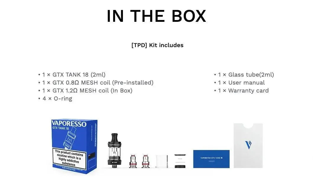 Vaporesso GTX18 Vape Tank | bearsvapes.co.uk