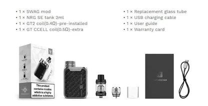 Vaporesso Swag Vape Kit | WITH FREE 18650 Battery | bearsvapes.co.uk