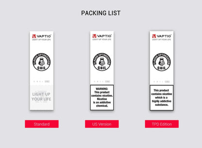 Vaptio Palo Replacement Coils 5pk | bearsvapes.co.uk
