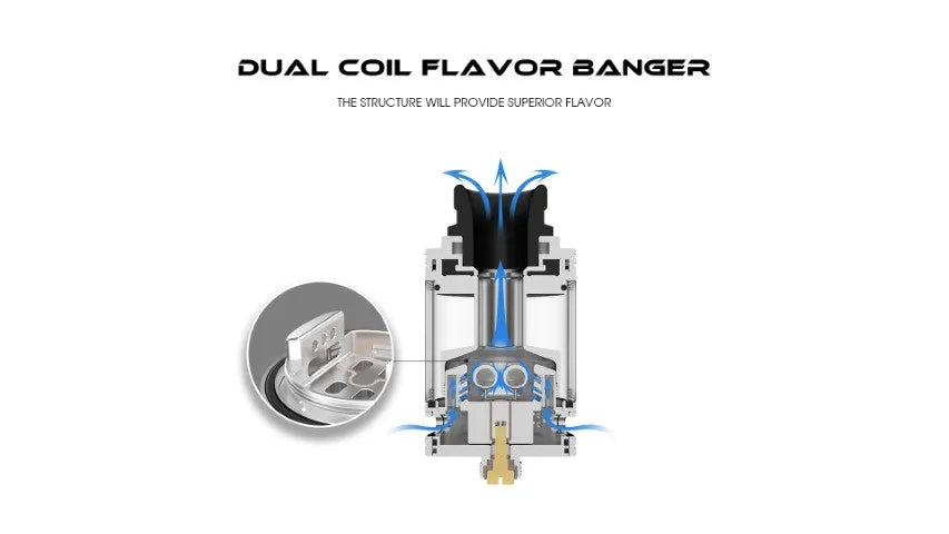 Yachtvape Eclipse Dual RTA | 25mm Dual Coil RTA | bearsvapes.co.uk