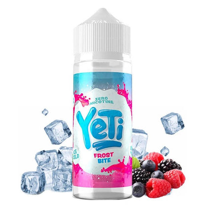 Yeti Frost Bite Short-fill bottle surrounded with ice and mixed berries
