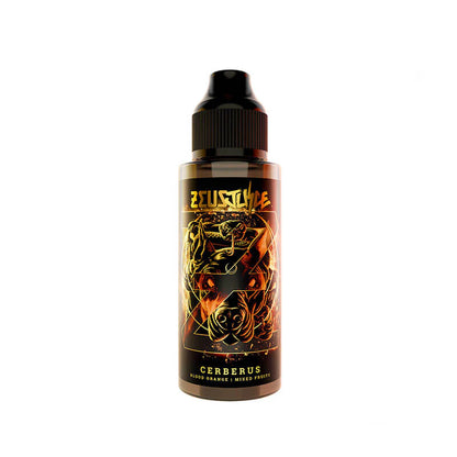 100ml Zeus Juice Cerberus 70:30 e-liquid bottle on a white background