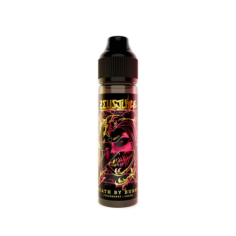 50ml Zeus Juice Death By Bunny 70:30 e-liquid bottle with colourful label on a white background